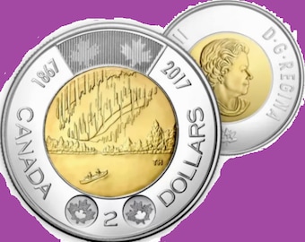 2017 Canada Dance of the Spirits Plain Two Dollars Toonie Coin UNC