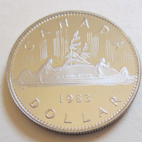 1983 Canada PROOF Nickel Dollar Coin. UNC. One Dollar