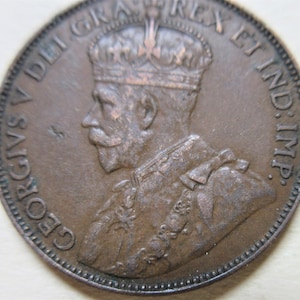 1929 Canada Newfoundland Large Cent Coin. BETTER GRADE Penny 1p 1c