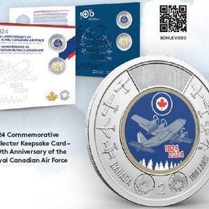 2024 Kanada 100-jähriges Jubiläum der Royal Canadian Air Force fernlose Erinnerungskarte Mint
