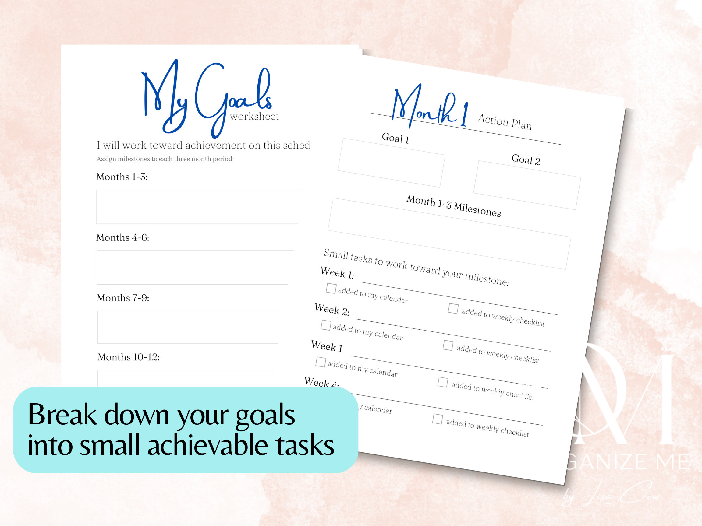 Goal Planner Bundle, Goals Tracker, Goal Setting Kit, Monthly Tasks ...