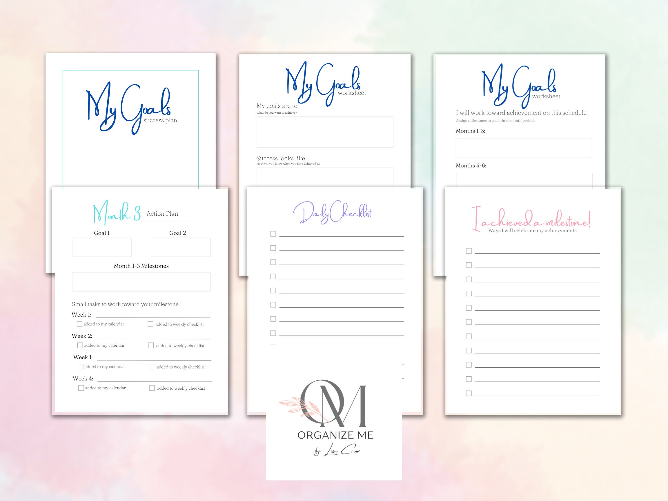 Goal Planner Bundle, Goals Tracker, Goal Setting Kit, Monthly Tasks ...