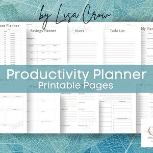 Productivity Planner Printable | Ultimate Life Journal Binder| Daily Productivity Pdf| Digital Adhd Planner for Adults| Goal Organizer A4