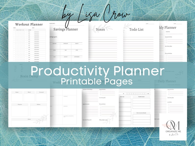 Productivity Planner Printable | Ultimate Life Journal Binder| Daily ...