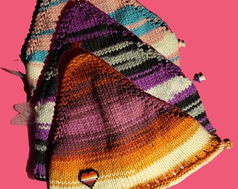 Summer Acrylic Knit Head Scarf: Fairycore Fashion with Charms