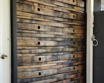 Bourbon Barrel Staves - 5 Square Foot Bundle - Wall Covering and Woodworking Whiskey Barrel Parts