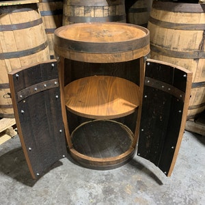 Bourbon Barrel Cabinet - Authentic, Handmade - Free Shipping!