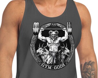 Gym Gods Hades | Workout Gym Fitness Weightlifting Crossfit Bodybuilding Training | Greek Gods Mythology | Graphic Tank Top