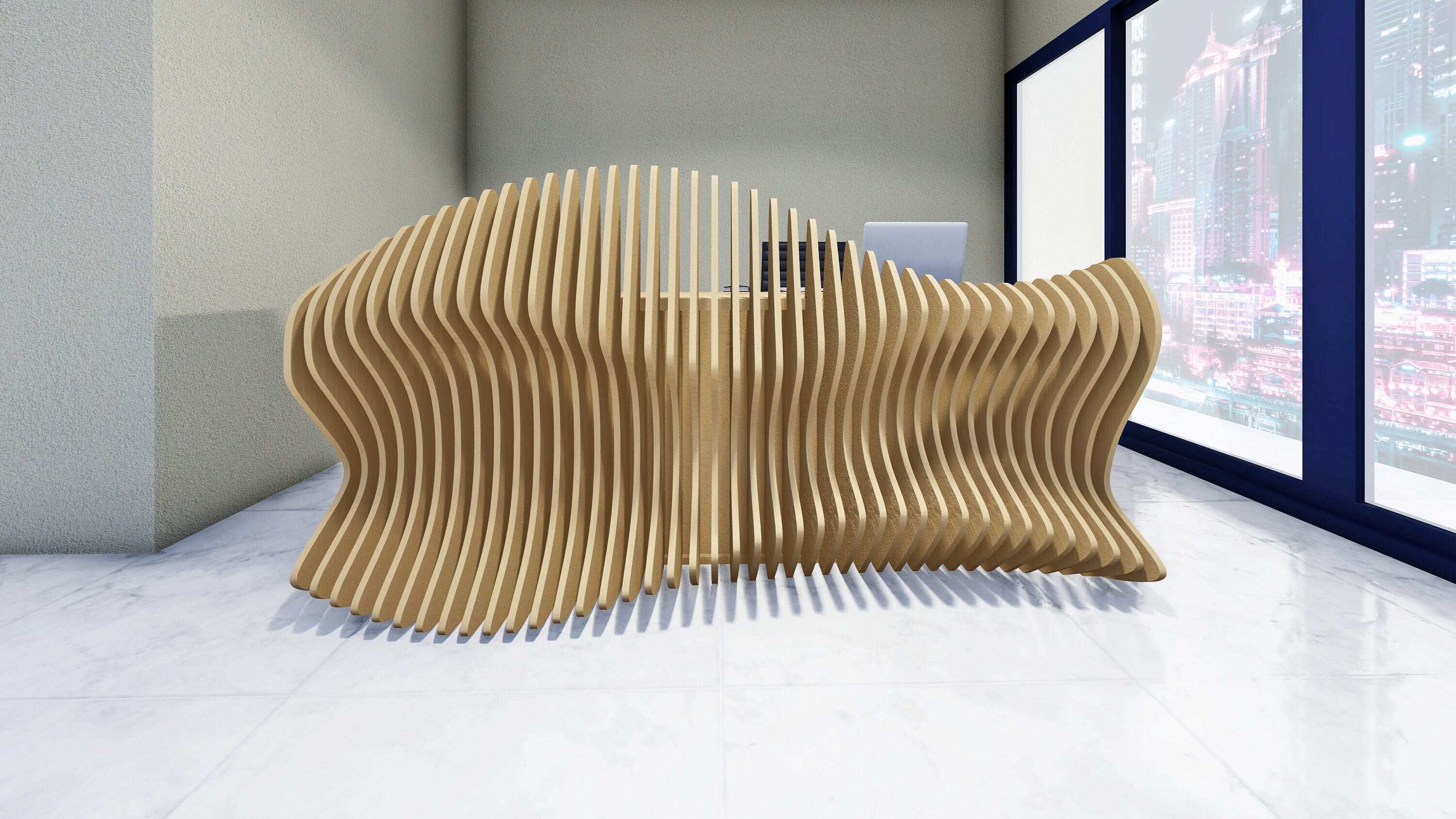 Parametric Interior Office Desk 02 - Digital Files CNC - Etsy