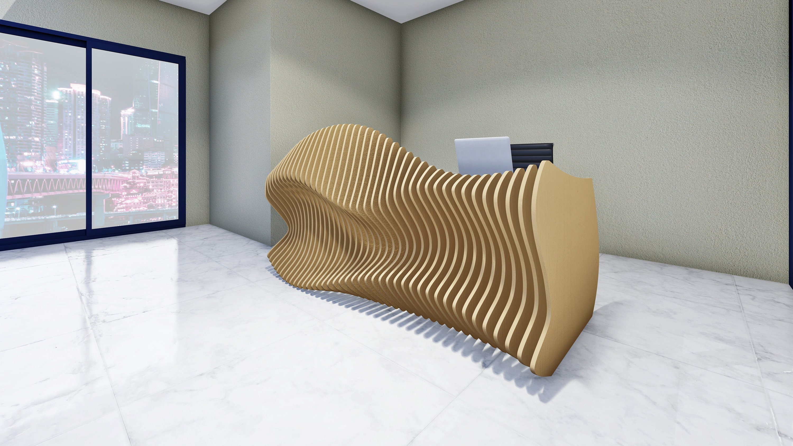 Parametric Interior Office Desk 02 - Digital Files CNC - Etsy