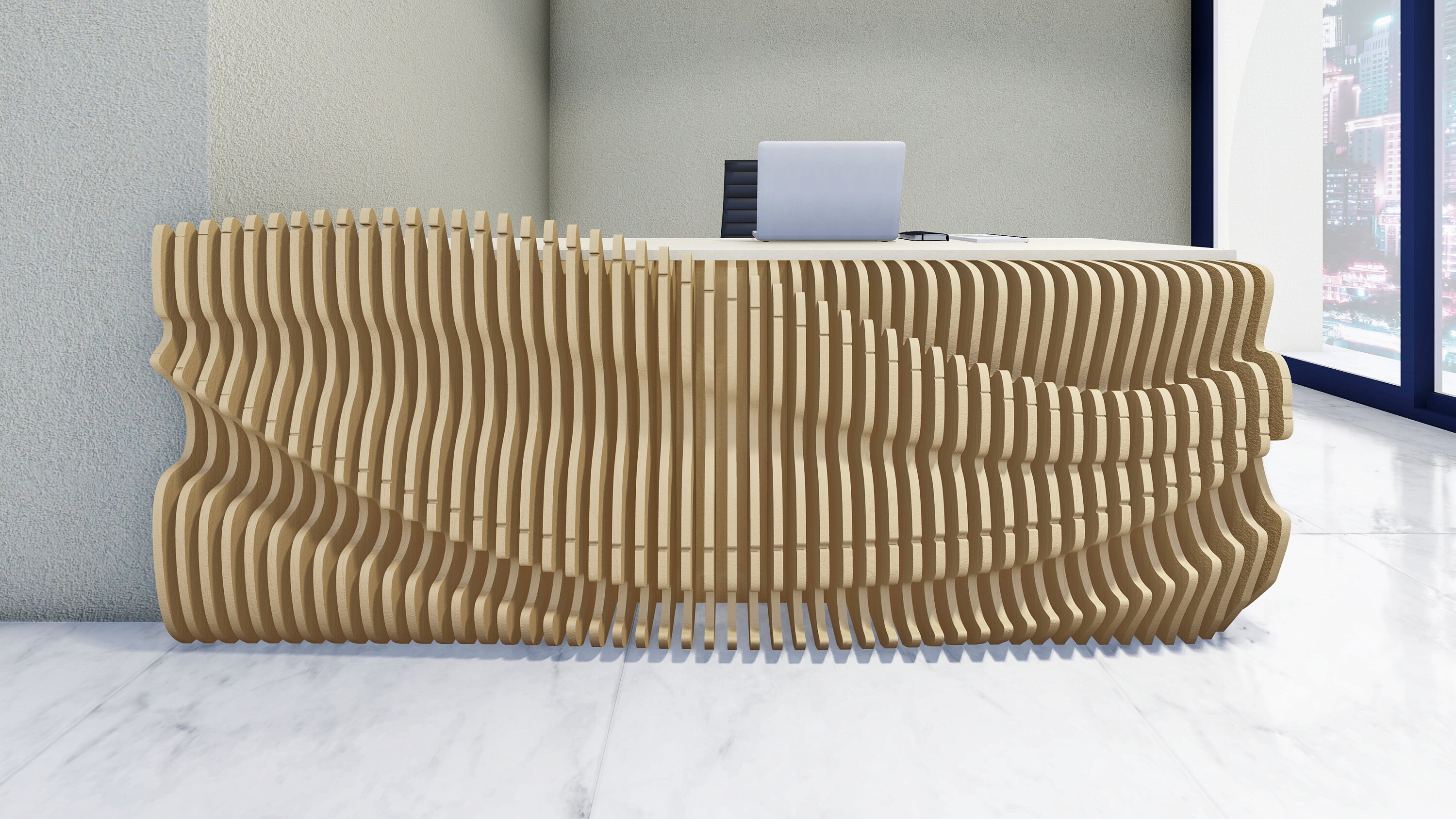 Parametric Interior Office Desk 01 - Digital Files CNC - Etsy