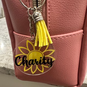 Personalized Acrylic Keychain, Custom Keychain With Name, Tassel ...