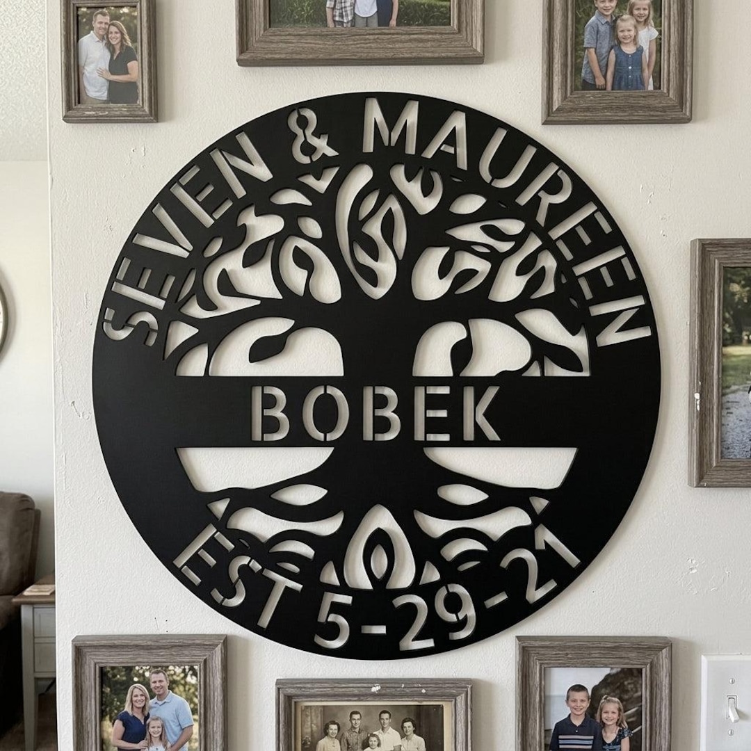 Custom Metal Wall Art - Personalized Tree of Life Sign - Etsy