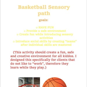basketball learning (sensory) path