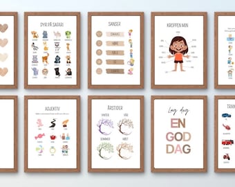 Læringsplakater (67 plakater) norsk - nynorsk og bokmål