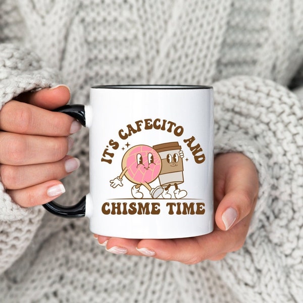 11 oz Coffee mug, Cafecito y Chisme Mug, Cafecito Mug, Pan Dulce Mug, Mexican bread mug, Coffee mug gift, Mexican mug, Pan Dulce, mom mug