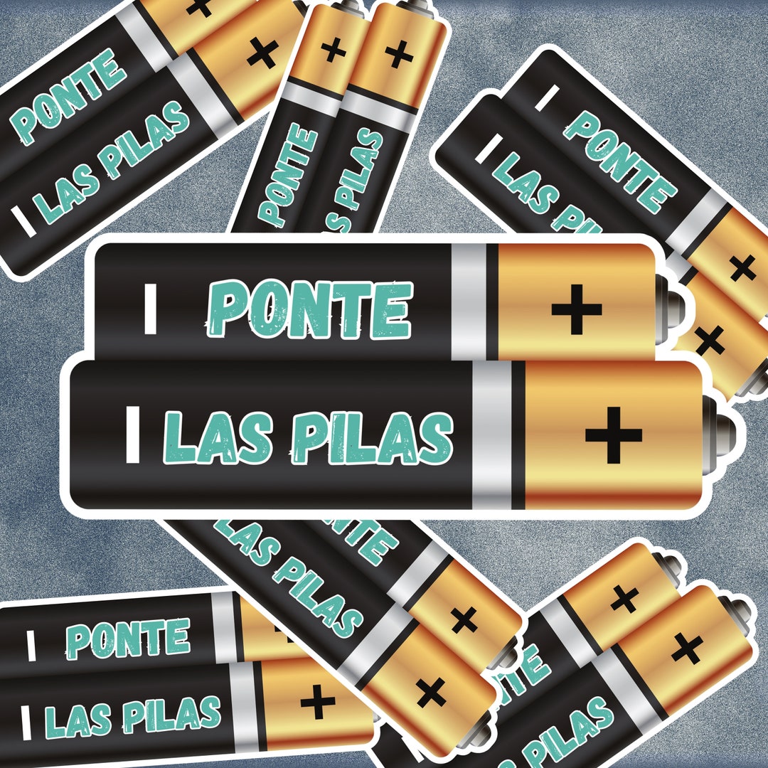 Ponte Las Pilas PNG png español png divertido png latino - Etsy México