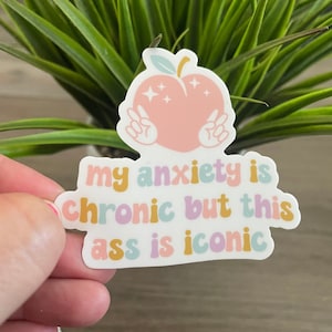 Funny Quote Brooch Art Is Therapy My Anxiety Is Chronic But This Ass Is  Iconics Pin Creative Metal Badge Clothing Bag Lapel Pin