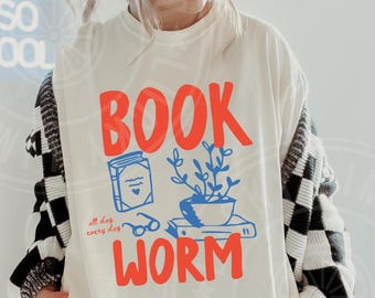 Comfort Colors® Bookworm Shirt, Booktrovert Shirt, Book Lover Gift, Book Shirts For Women, Bookish Gifts, Reading Shirt, Teacher Graphic Tee
