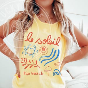 Womens Summer Tank Top, La Dolce Vita Shirt, Summer Vibes Tank Top, Amalfi Coast, Travel Tee, Crab Shirt, Coastal Aesthetic Tank Top