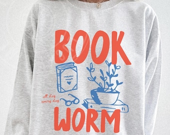 Bücherwurm Sweatshirt, Booktrovert Shirt, Buch-Liebhaber-Geschenk, Buch-Shirts für Frauen, Bücherwurm Geschenke, Lese Sweatshirt, Retro Lehrer Sweatshirt