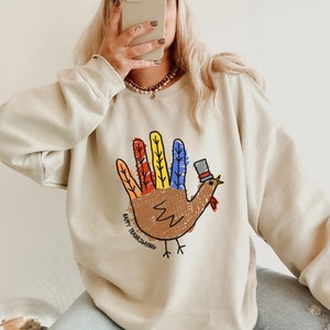 Retro Thanksgiving Sweatshirt, Fall Sweatshirt, Autumn Shirt, Happy Thanksgiving Shirt, Thankful Grateful Blessed, Funny Thanksgiving Shirt