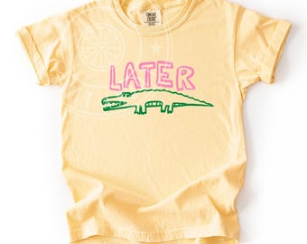 Kids Comfort Colors® Later Gator Shirt, Sarcastic Shirt, Funny Kids Shirt, Girls Tee, Alligator Shirt, Crocodile Shirt, Funny Youth Tee