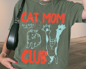 Cat Mom Shirt, Cat Mama Tee, Comfort Colors® Cat Mom TShirt, Gift For Cat Mom, Funny Cat Shirt, Cat Lover Gifts New Cat Mom Shirt, Fur Mama