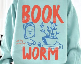Comfort Colors® Bookworm-sweater, Booktrovert-sweater, cadeau boekenliefhebber, boekenoverhemden voor vrouwen, schoolse cadeaus, leessweater