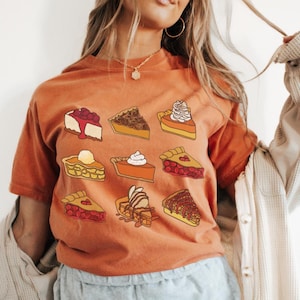 Comfort Colors® Thanksgiving Shirt, Pumpkin Pie Shirt, Holiday Pies Shirt, Pumpkin Pie Shirt, Thanksgiving Gift, Here for the Pie, Fall Tee