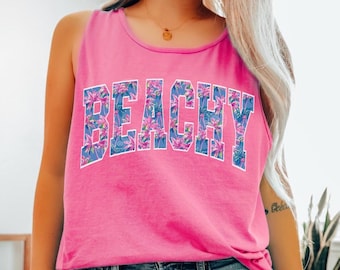 Letni top damski, plażowy top, narzutka plażowa, koszule wakacyjne, top Comfort Colors®