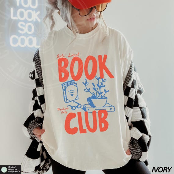 Anti Social Book Club Shirt, Antisocial Book Club, Bookworm Shirt, Book Lover Gift, Bookish TShirt, Reading Tee, Introvert Shirt, Book Shirt