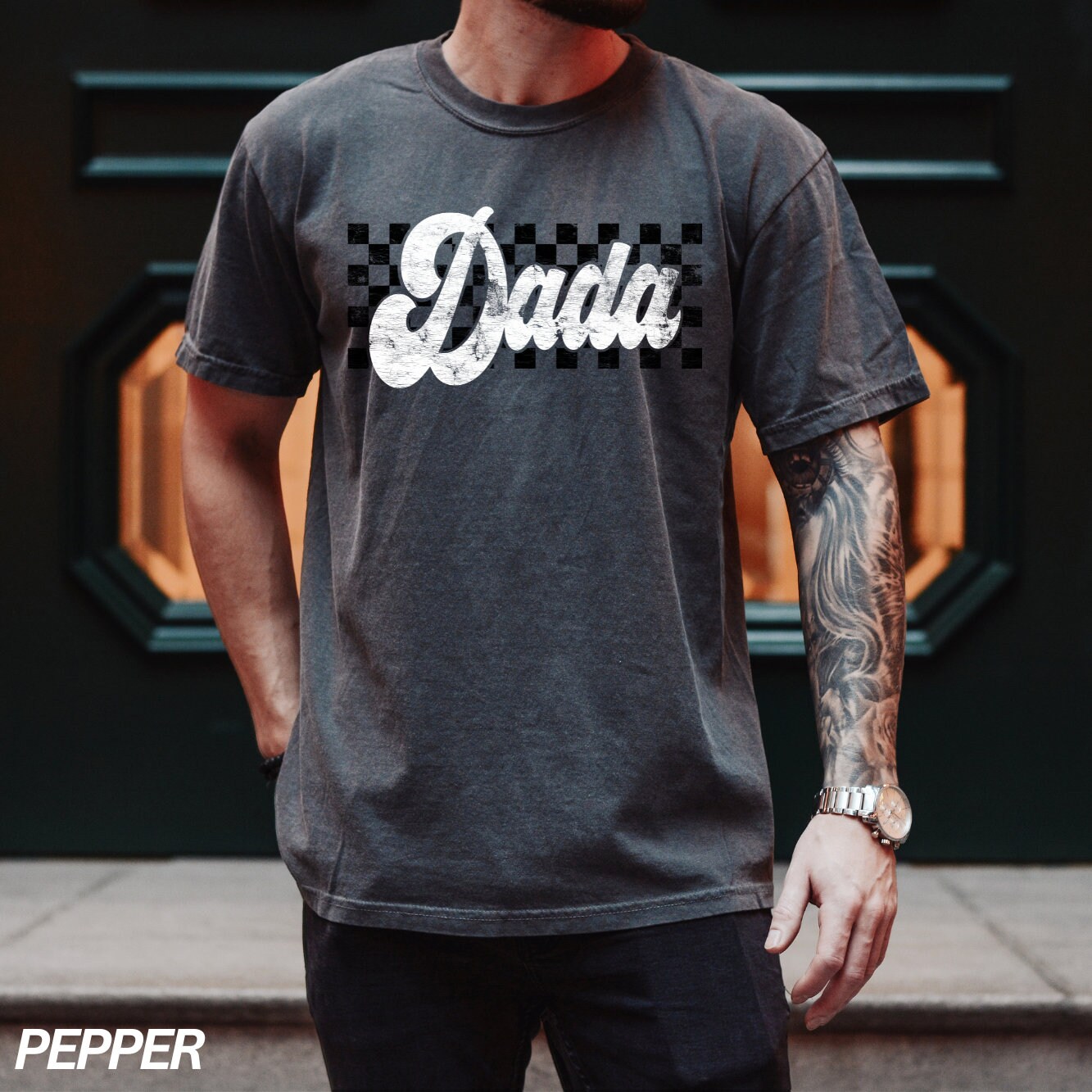 Checkered Dada Shirt, Retro Dada Shirt, Father's Day Gift