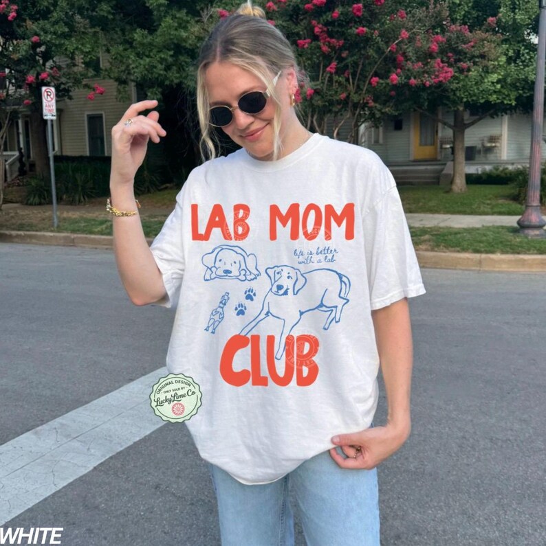 Lab Mom Club Shirt, Labrador Retreiver Dog Mom Shirt, Dog Lover Gift ...