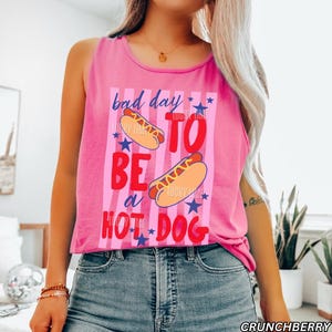 Bad Day To Be a Hotdog-tanktop, hotdogshirt, Comfort Colors®-tanktop, Bad Day To Be a Hotdog, grappig 4 juli-shirt, Labor Day-shirts Crunchberry
