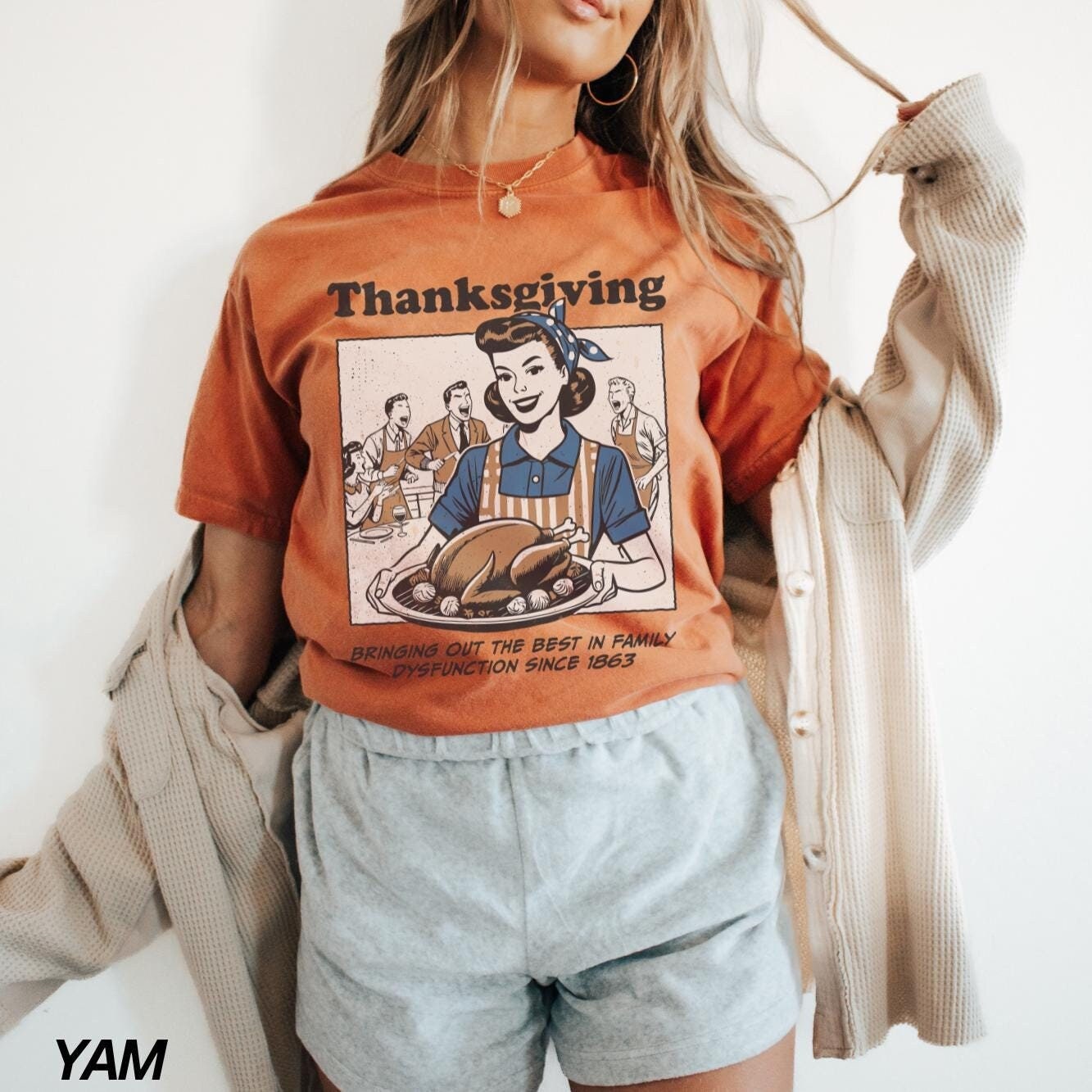 Retro Thanksgiving Shirt, Funny Thanksgiving Shirt, Happy Thanksgiving Tshirt, Comfort Colors® Fall Shirt, Autumn Shirt, Turkey Day Tee
