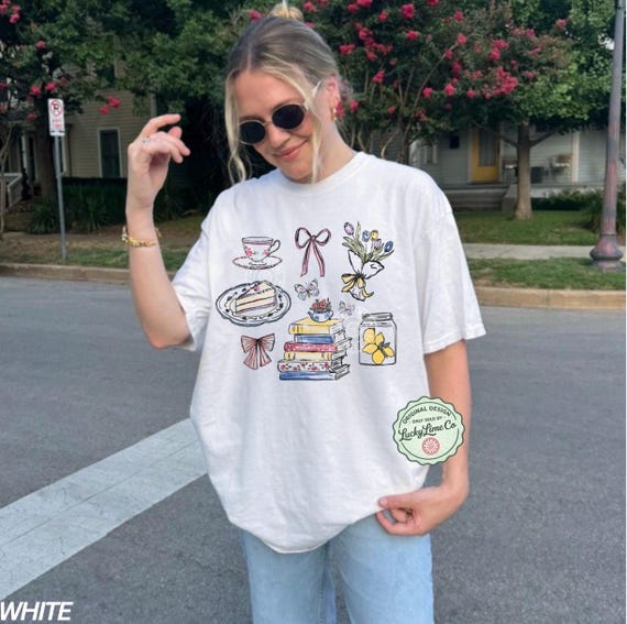 Comfort Colors® Cottagecore Shirt, Bookish Shirt, Vintage Flower Top, Floral Rococo Tshirt, Whimsical Spring Graphic Tee, Cottage Core Shirt