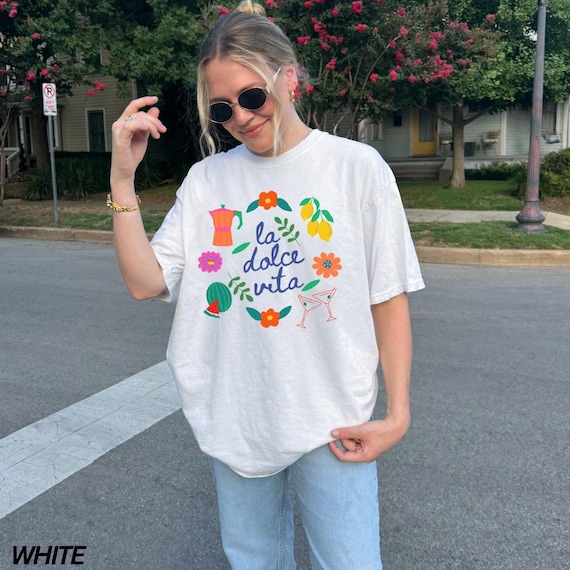La Dolce Vita Shirt, Italy Shirt, Summer Tee, Martini Shirt, Beach Shirt, Beach TShirt, Fisherman Aesthetic, Italy Spring Break Tee
