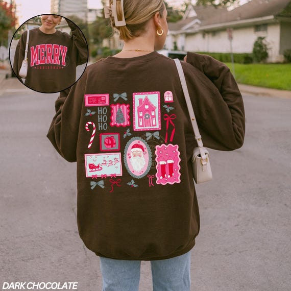 Preppy Christmas Sweatshirt, Christmas Frames Shirt, Tis The Season Christmas Shirt, Womens Holiday Tee, Christmas Santa Shirt, Xmas Gift