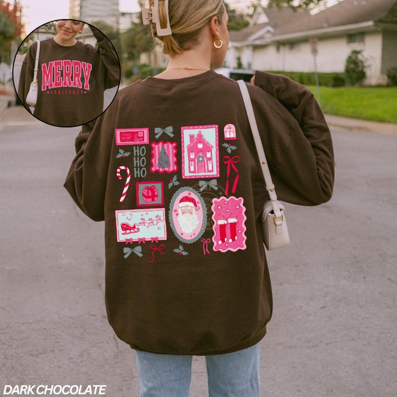 Preppy Christmas Sweatshirt, Christmas Frames Shirt, Tis The Season Christmas Shirt, Womens Holiday Tee, Christmas Santa Shirt, Xmas Gift