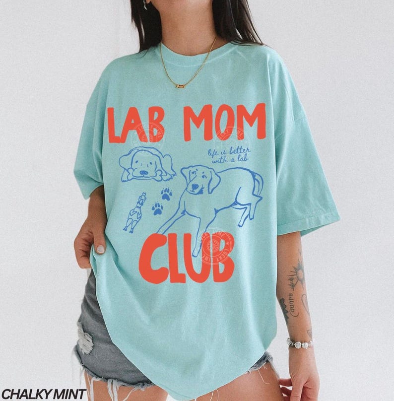 Lab Mom Club Shirt, Labrador Retreiver Dog Mom Shirt, Dog Lover Gift ...