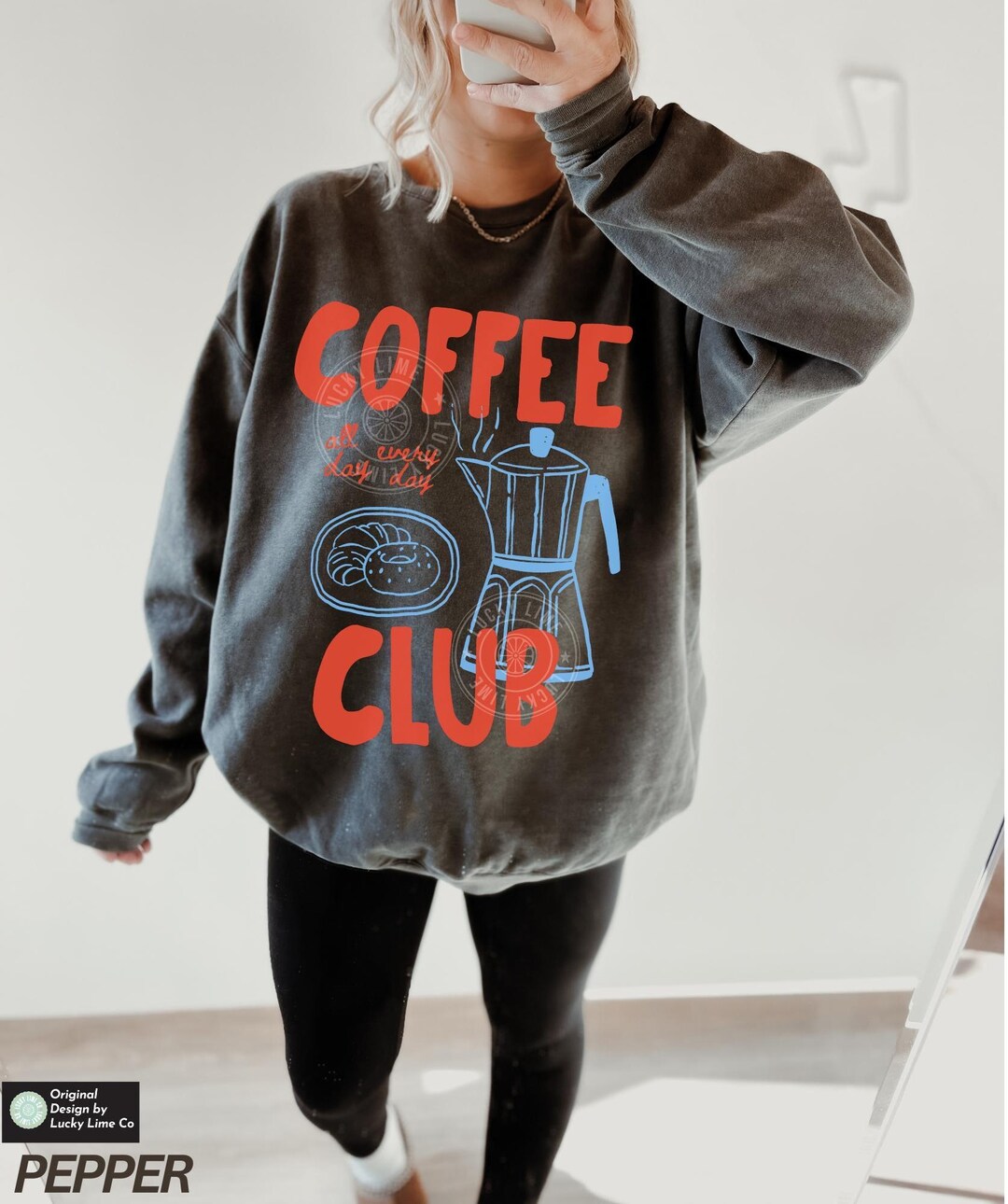 Coffee Club Sweatshirt, Comfort Colors® Sweatshirt, Coffee Lover