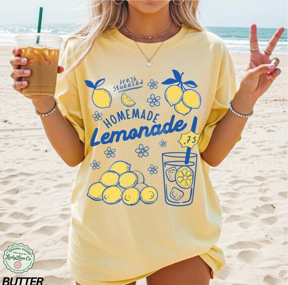Comfort Colors® Lemonade Shirt, Lemon Tshirt, Trendy Summer Shirt, Amalfi Coast, Italian Summer, Vacation Graphic Tee, Cute Lemons Shirt