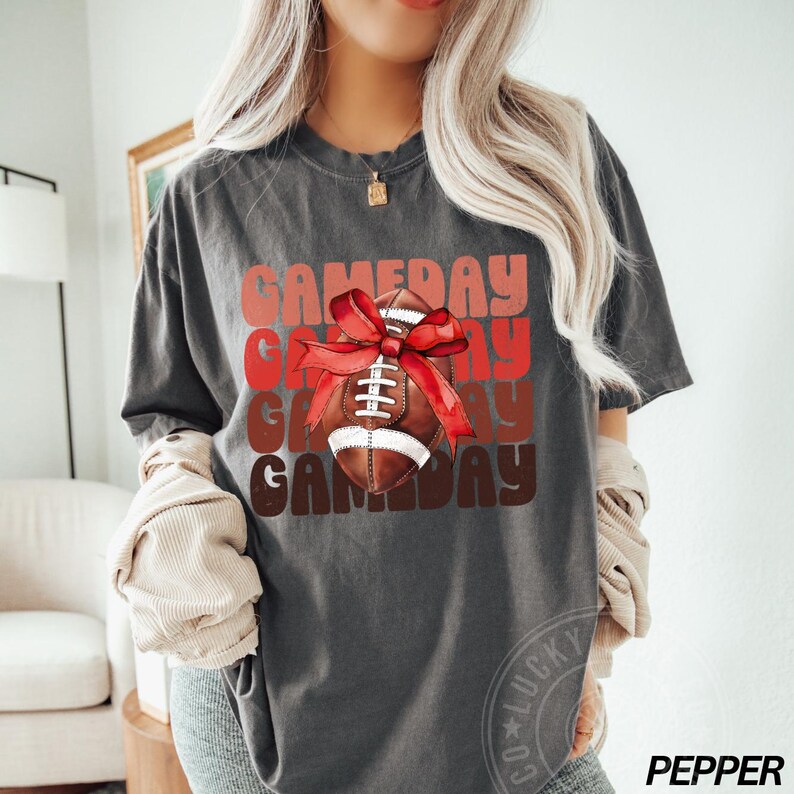 Coquette Game Day Shirt, Football Game Day Tshirt, Football Mom, Sports