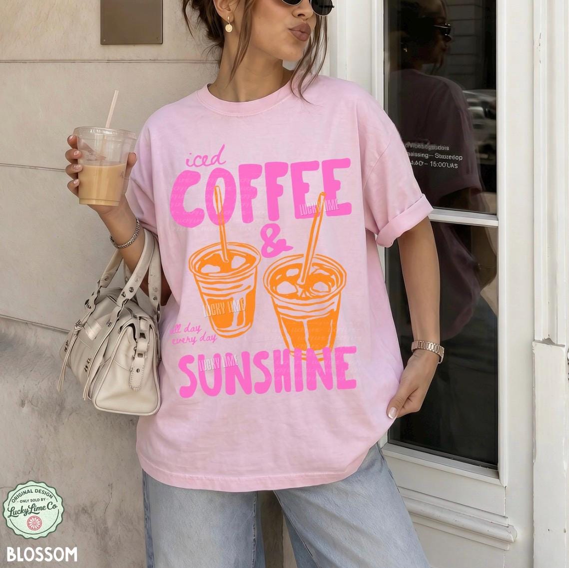 Iced Coffee and Sunshine Shirt, Iced Coffee Shirt, Coffee Lover Gifts, Summer Tshirt, Summer Vibes Shirt, Coffee TShirt, Comfort Colors® Tee