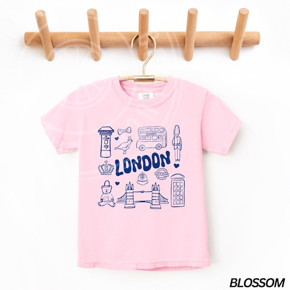 Kids London Shirt, Girls Tee, Kids Vacation Shirt, Youth Comfort Colors® Shirt, Gifts for Kids, Travel Tee, London England Shirt for Kids