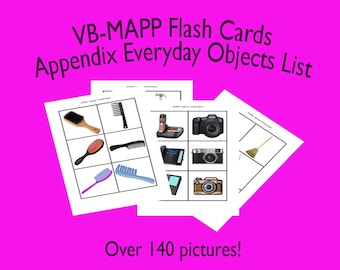 VB-MAPP Appendix List Flash Card Bundle 1000 Pictures - Etsy