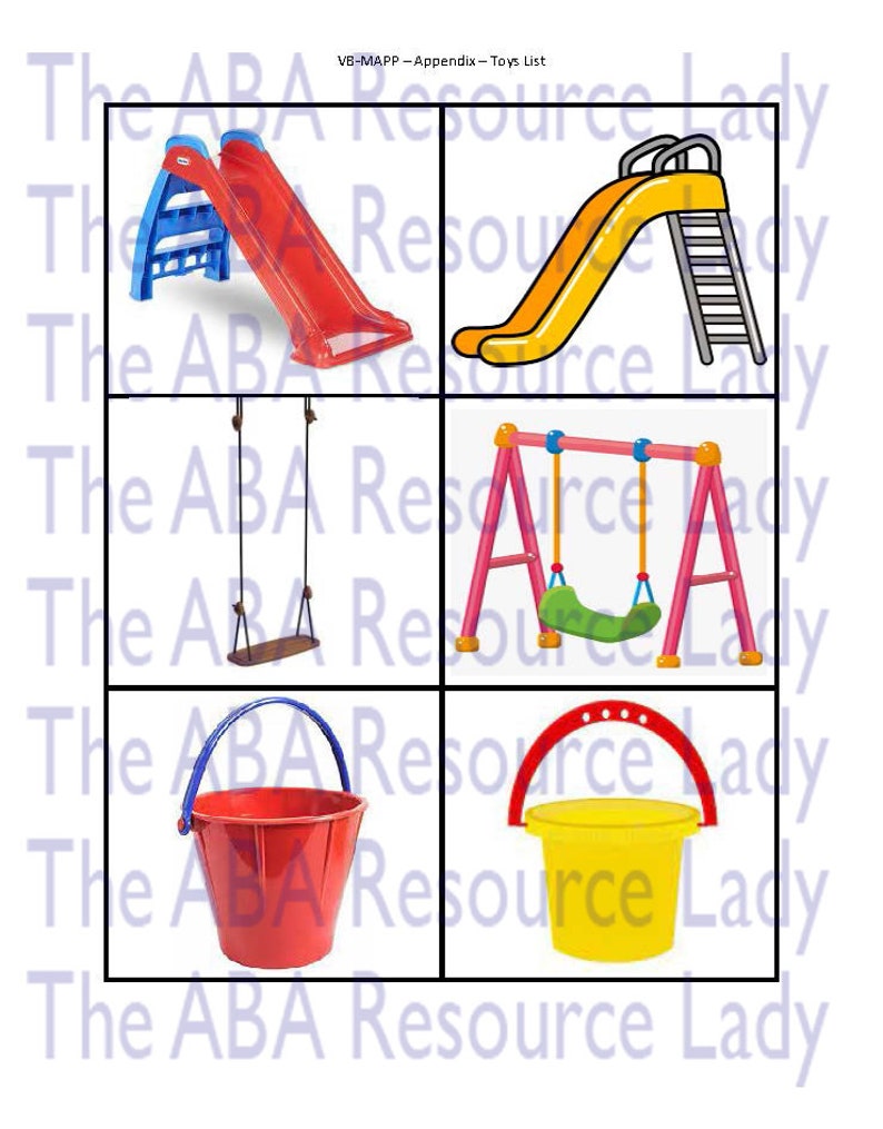 60 Toys Flash Cards - VB-MAPP Appendix List - Etsy
