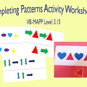 Muster-Aktivitäten vervollständigen! - VB-MAPP Level 3.15 - Bearbeitbar!