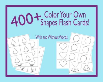 Color Your Own Shapes Flash Cards!